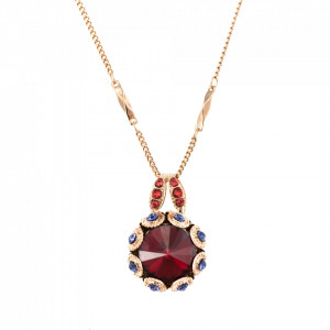 Pandantiv cu lant placat cu Aur roz de 24K, cu cristale originale, Xenia - Odyssey | 5070-1091RG