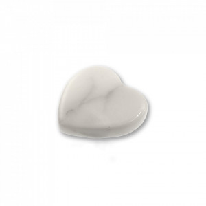 Piatra semipretioasa "Heart White Howlite" interschimbabila pentru Pandantivul Magic Pendant - Magic Love