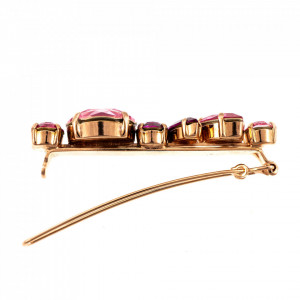 Agrafa de par placata cu Aur roz de 24K, cu cristale Swarovski, Happy Days | 9403-5022RG-Multicolor-6572