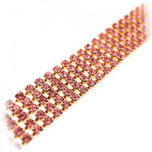 Bratara placata cu Aur roz de 24K, cu cristale Swarovski, Antigua | 4518-223223RG-Roz-1592