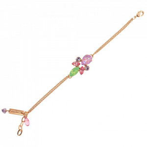 Bratara placata cu Aur roz de 24K, cu cristale Swarovski, Lavender | 4030/70-1910RG-Multicolor-1042