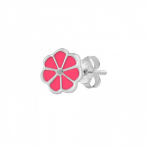 Cercei Argint 925 pentru copii, Little Pink Flower-Roz-8362