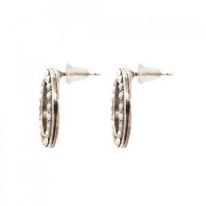 Cercei placati cu Argint 925, cu cristale Swarovski, Crystal Pearl's | 1427-1006SP2-Alb-6042