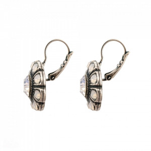 Cercei placati cu Argint 925, cu cristale Swarovski, Forever | 1205-5087SP6-Alb-5812