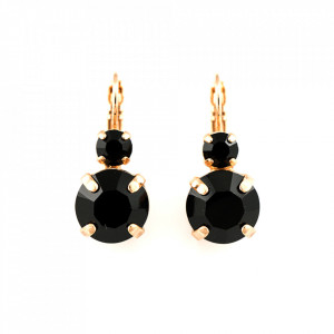 Cercei placati cu Aur roz de 24K, cu cristale originale, Check Mate | 1037-280RG6