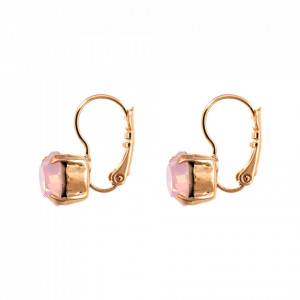 Cercei placati cu Aur roz de 24K, cu cristale Swarovski, Elizabeth | 1440-395RG6-Roz-6352