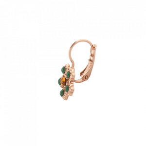 Cercei placati cu Aur roz de 24K, cu cristale Swarovski, Happy Days | 1502/1-1007rg6-Multicolor-6442
