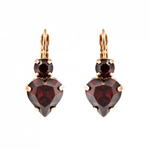 Cercei placati cu Aur roz de 24K, cu cristale originale, Lady In Red | 1100/3-208208RG6