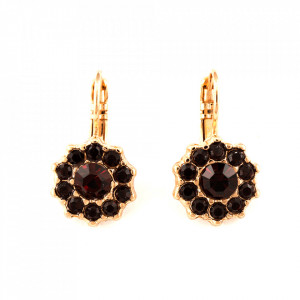 Cercei placati cu Aur roz de 24K, cu cristale originale, Lady In Red | 1157-208208RG6