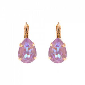 Cercei placati cu Aur roz de 24K, cu cristale Swarovski, Lavender | 1032/1-144RG6-Multicolor-1382