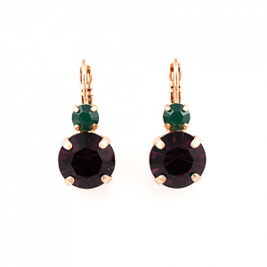 Cercei placati cu Aur roz de 24K, cu cristale originale, Luck | 1037-1019RG6
