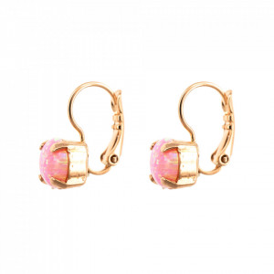 Cercei placati cu Aur roz de 24K, cu cristale Swarovski, Cotton Candy - The Sweet Life | 1440SO-M99RG6-Mov-8902