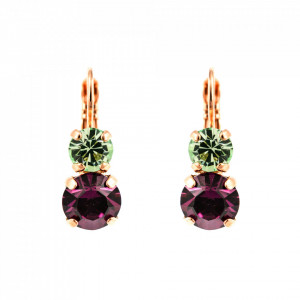 Cercei placati cu Aur roz de 24K, cu cristale originale, Take my Breath Away| 1191-1156RG6