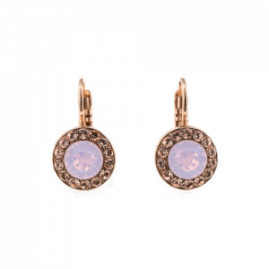 Cercei placati cu Aur roz de 24K, cu cristale originale, Tiara Day | 1129-2333RG6