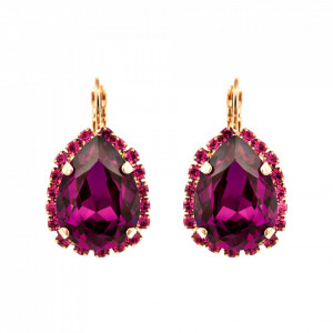 Cercei placati cu Aur roz de 24K, cu cristale Swarovski, Happy Days | 1098/3-209502RG6-Multicolor-1852