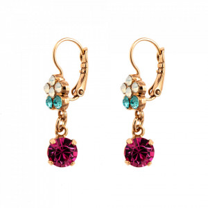 Cercei placati cu Aur roz de 24K, cu cristale Swarovski, Memories of Montmartre | 1152/3-1146RG6