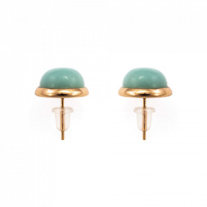 Cercei placati cu Aur roz de 24K, cu cristale Swarovski, Sapphire Sky | 1110-M80RG2-Verde-2172
