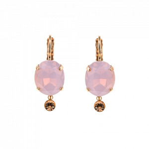 Cercei placati cu Aur roz de 24K, cu cristale Swarovski, Tiara Day | 1023/2-2333RG6-Roz-1282