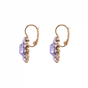 Cercei placati cu Aur roz de 24K, cu cristale Swarovski, Violet - Colors | 1317-371371RG6-Mov-5922