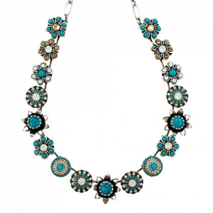 Colier placat cu Argint 925, cu cristale Swarovski, Sapphire Sky | 3124-M807SP