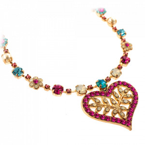 Colier placat cu Aur roz de 24K, cu cristale Swarovski, Memories of Montmartre | 3173/3-1146RG