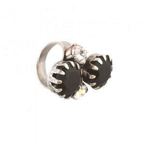 Inel placat cu Argint 925, cu cristale Swarovski, Check Mate | 7133/2-280-1SP-Multicolor-8302