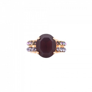 Inel placat cu Aur roz de 24K, cu cristale Swarovski, Bohemian Rhapsody | 7123-1107RG-Mov-8232