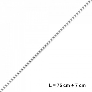 Lantisor Veneziana, 82 cm, placat cu un strat de aur 24K si 2 straturi argint (1000 si 925)
