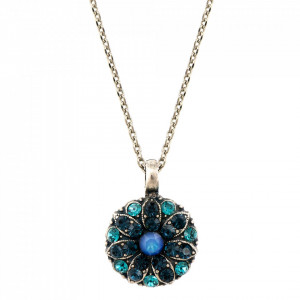 Pandantiv cu lant placat cu Argint 925, cu cristale Swarovski, Guardian Angel | 5212-207SP-Albastru-6812