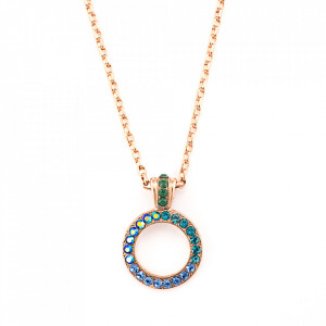 Pandantiv cu lant placat cu Aur roz de 24K, cu cristale originale, Julia | 5045-3322RG