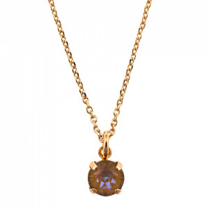 Pandantiv cu lant placat cu Aur roz de 24K, cu cristale Swarovski, Cappuccino DeLite | 5440-148RG-Multicolor-8942