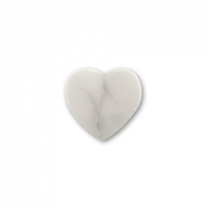 Piatra semipretioasa Heart White Howlite interschimbabila pentru Pandantivul Magic Pendant - Magic Love-Alb-8772