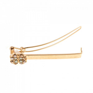 Agrafa de par placata cu Aur roz de 24K, cu cristale Swarovski, Tiara Day | 9012-2333RG-Multicolor-6543