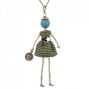 Bambola in Stile Philadelphia-Blue-Silver