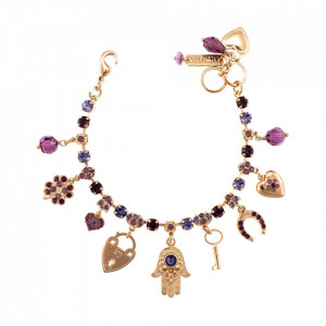 Bratara placata cu Aur roz de 24K, cu cristale originale, Bohemian Rhapsody | 4036/1-20453RG