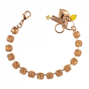 Bratara placata cu Aur roz de 24K, cu cristale Swarovski, Breakfast at Tiffany’s | 4252-362ICERG
