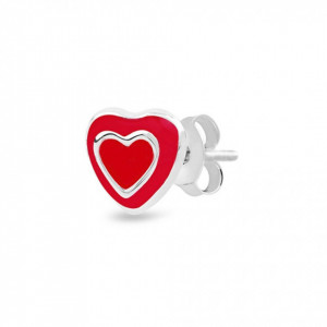 Cercei Argint 925 pentru copii, Heart in the Heart-Rosu-8373