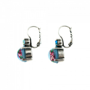 Cercei placati cu Argint 925, cu cristale Swarovski, Spring Flowers | 1062-202AB1SP6-Albastru-1953