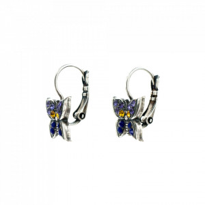 Cercei placati cu Argint 925, cu cristale Swarovski, Flower Power | 1155-803SP6-Multicolor-5673