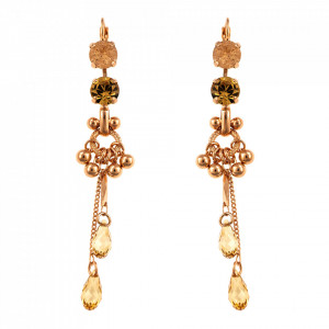 Cercei placati cu Aur roz de 24K, cu cristale originale, Breakfast at Tiffany’s | 1160/2-2010RG6
