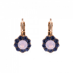 Cercei placati cu Aur roz de 24K, cu cristale originale, California Dreaming | 1379-1067RG6