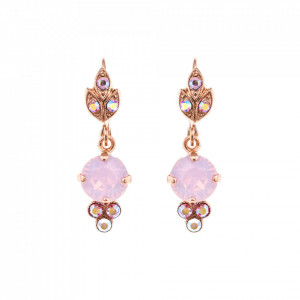 Cercei placati cu Aur roz de 24K, cu cristale originale, Elizabeth | 1013-395RG1