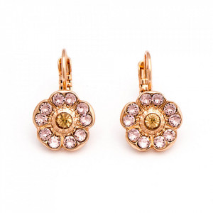 Cercei placati cu Aur roz de 24K, cu cristale originale, Jackie | 1220-39132RG6