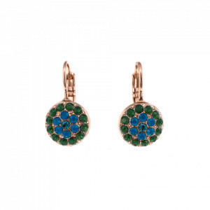 Cercei placati cu Aur roz de 24K, cu cristale originale, Julia | 1416-3322RG6