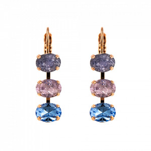 Cercei placati cu Aur roz de 24K, cu cristale originale, La Dolce Vita | 1086/4-1010RG6