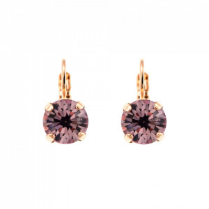 Cercei placati cu Aur roz de 24K, cu cristale Swarovski, Lavender | 1440-212RG6-Multicolor-3963