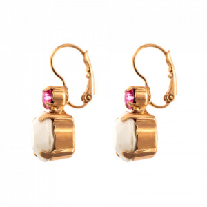 Cercei placati cu Aur roz de 24K, cu cristale originale, Memories of Montmartre | 1037-1146RG6