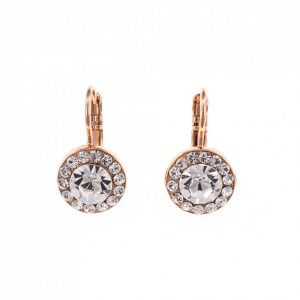 Cercei placati cu Aur roz de 24K, cu cristale originale, On a Clear Day | 1129-001001RG6