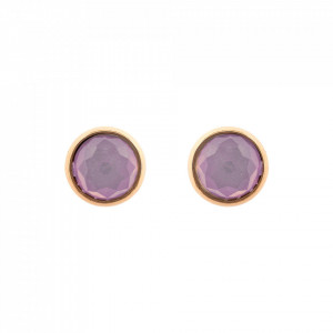Cercei placati cu Aur roz de 24K, cu cristale Swarovski, Purple Rain | 1110-M82RG2-Mov-1943