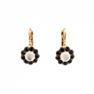 Cercei placati cu Aur roz de 24K, cu cristale Swarovski, St. Martin - Caribbean Life | 1379-M87-3RG6-Multicolor-5513